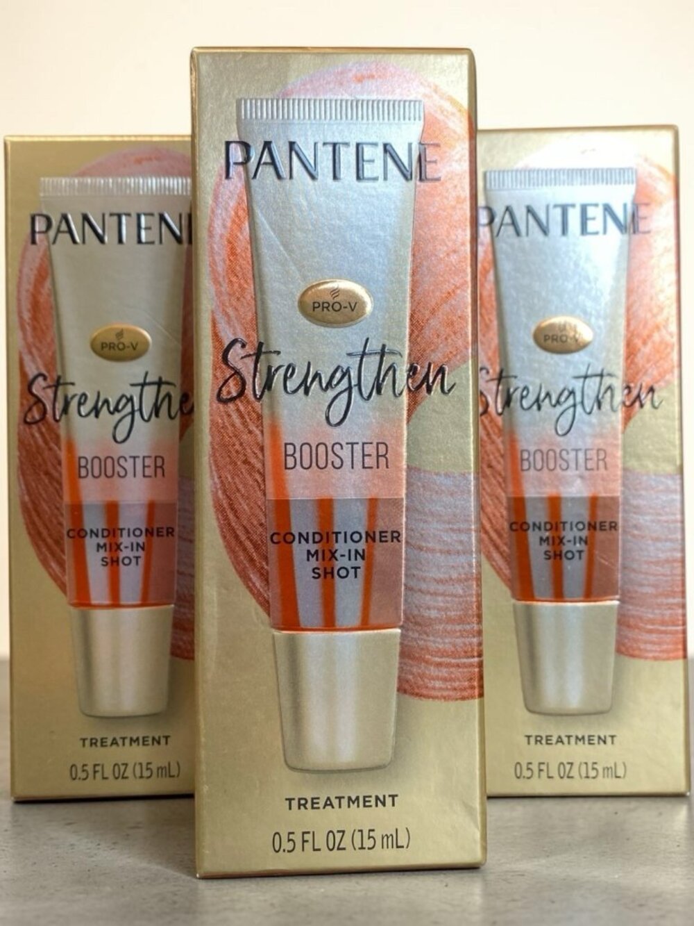 3 Pantene Pro V Strengthen Booster Hair Conditioner Mix In Shot 0.5oz New